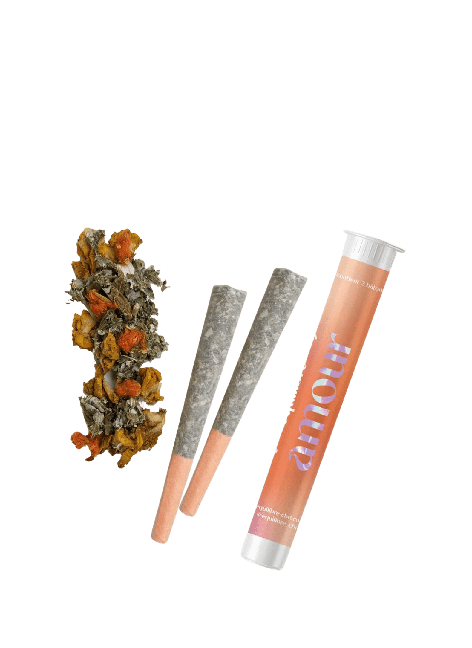 These prerolled incense sticks with stimulating natural aphrodisiacs like mullein, lion tail, raspberry leaf and damiana and organic hemp are made with the highest quality organic ingredients. Ethically sourced in France and prerolled with love in Paris, these prerolls will be your new favorite way to bring arousal into your space. Each tube contains 2 sticks.