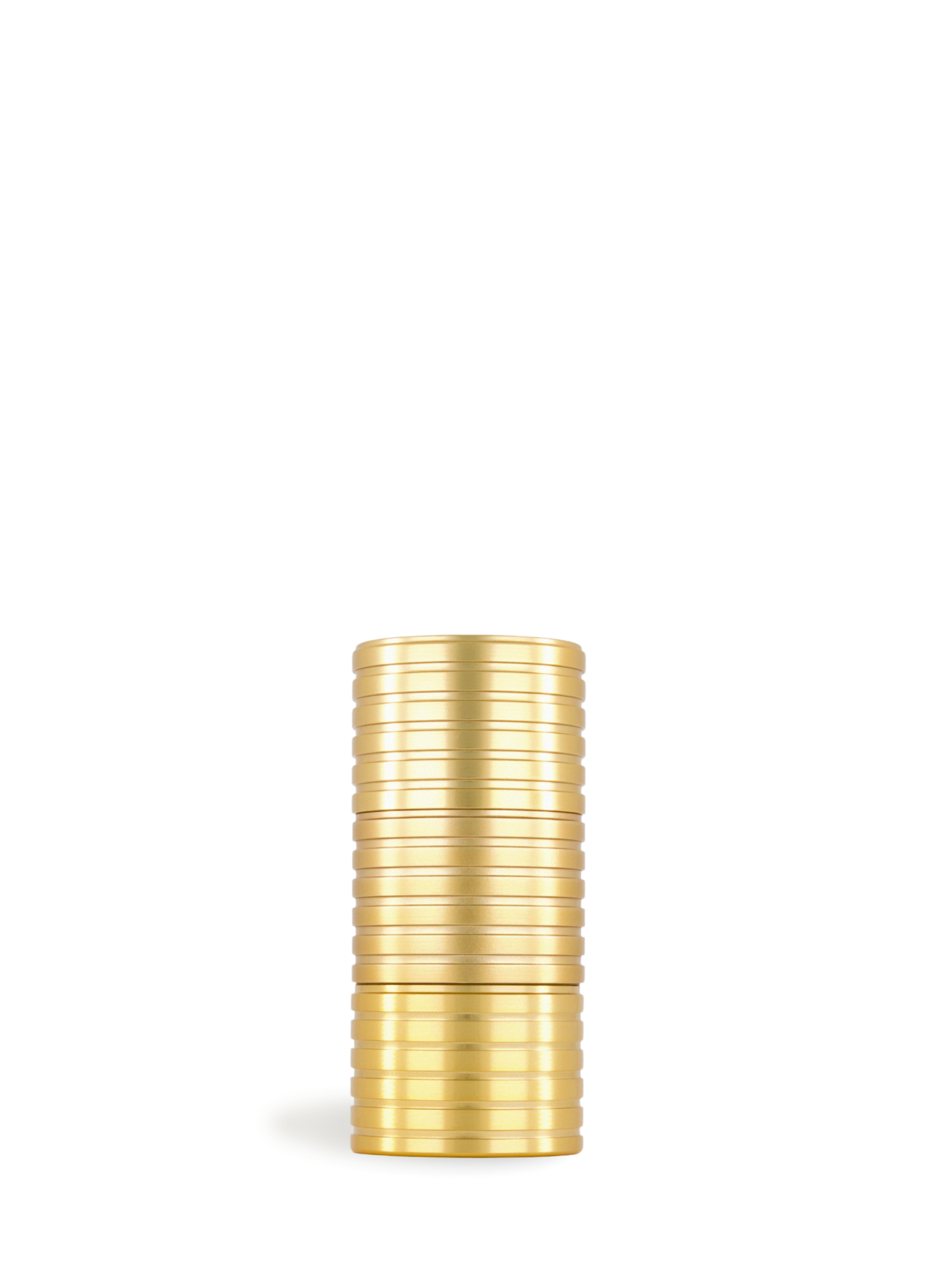 A design object that holds its own, the Pillar by Sackville is a three-tiered grinder with stature. The large bowl with magnetic enclosure doubles as a storage container to keep your sacred plants safe. The ridged design and soft brushed gold exterior are perfect for discrete display.