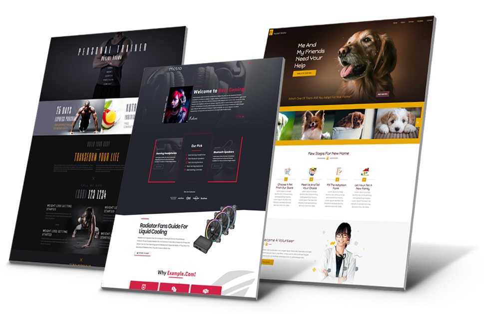 Template de site web VS structure optimisée pour les conversions
