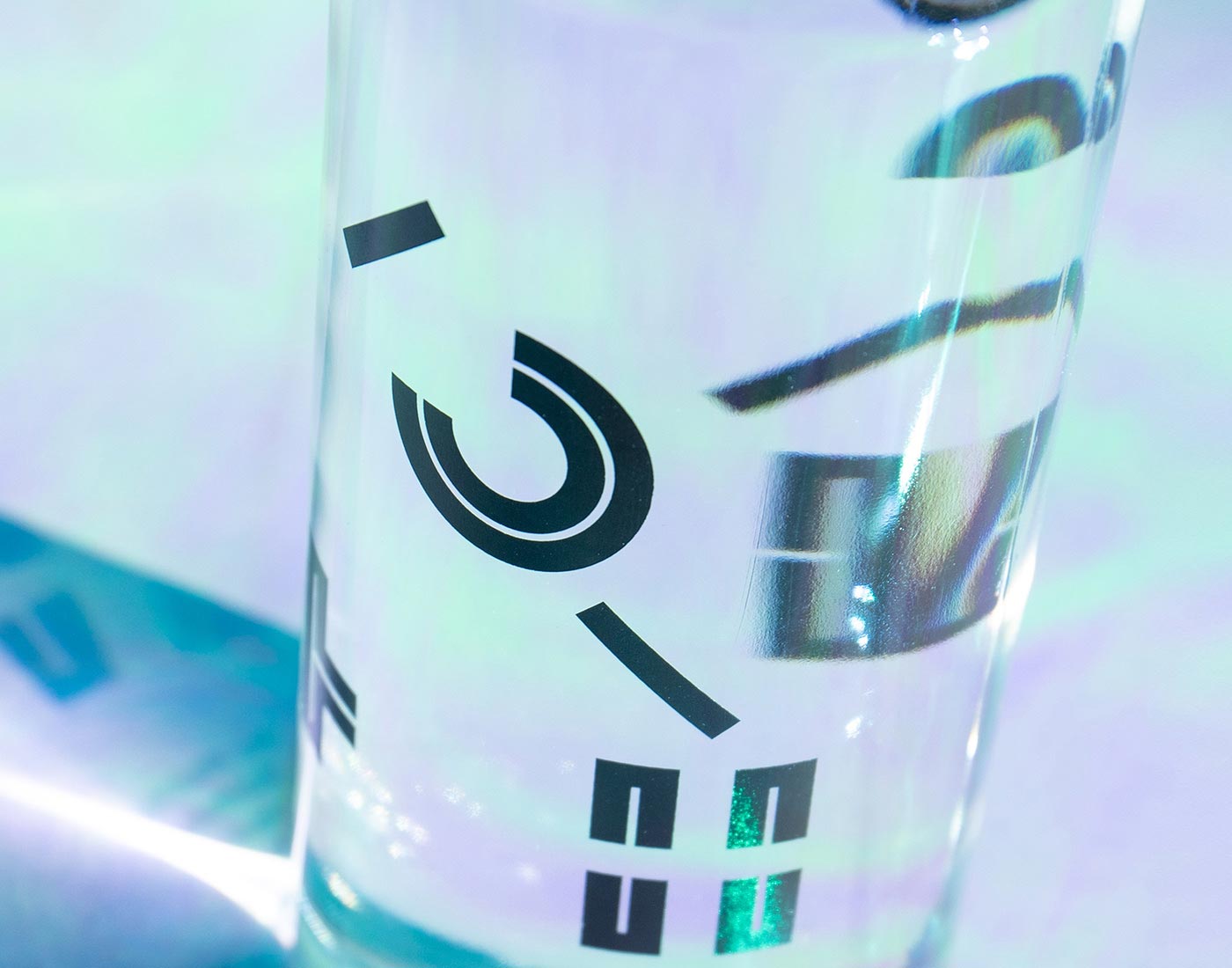 close up of the bottle’s print
