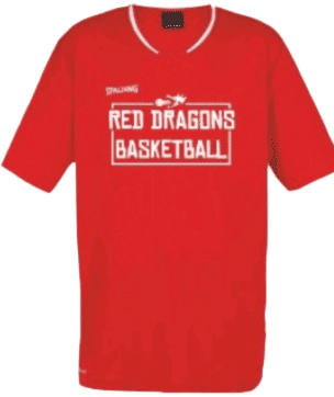 Langärmliges T-shirt mit Red Dragons Basketball Print