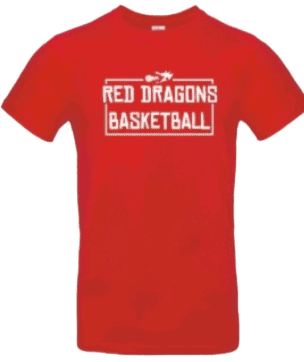 Langärmliges T-shirt mit Red Dragons Basketball Print
