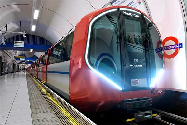 London Tube Train and Station