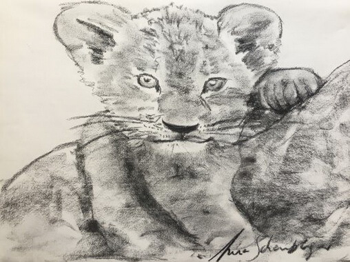 Der kleine Löwe Paul am Baum