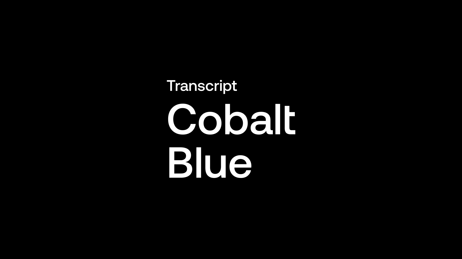 Transcript: Cobalt Blue (COB) - Cobalt Sector Heating Up & Cash Costs  Coming Down - Crux Investor