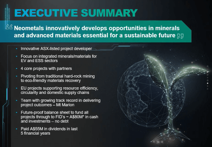 Neometals (NMT) - $30M Helps Focus the Plan