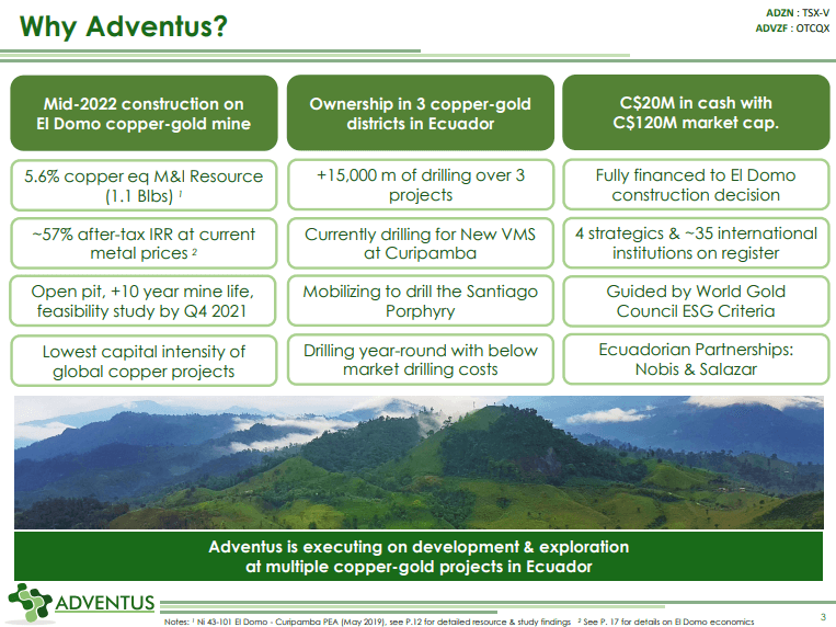Adventus Mining (ADZN) - Selling Flagship Asset?