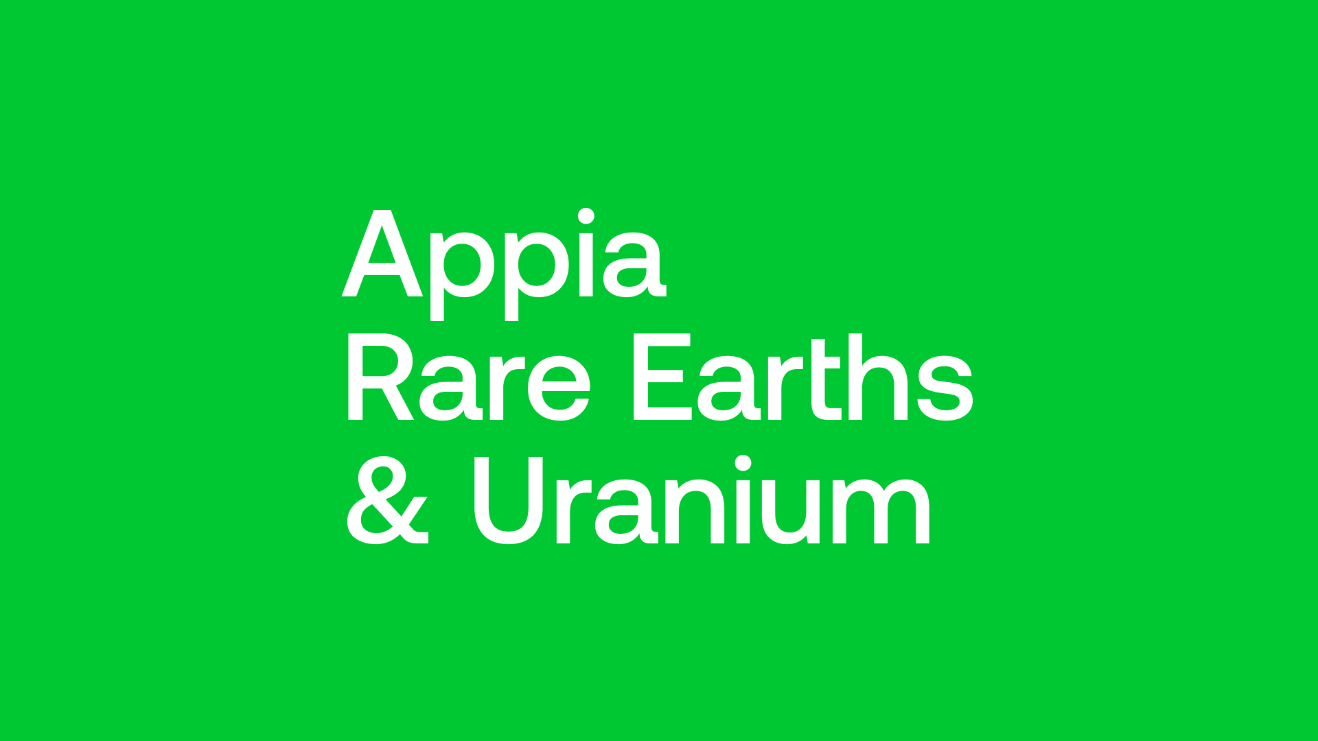 Appia Rare Earths & Uranium (API) - Focus is the Key