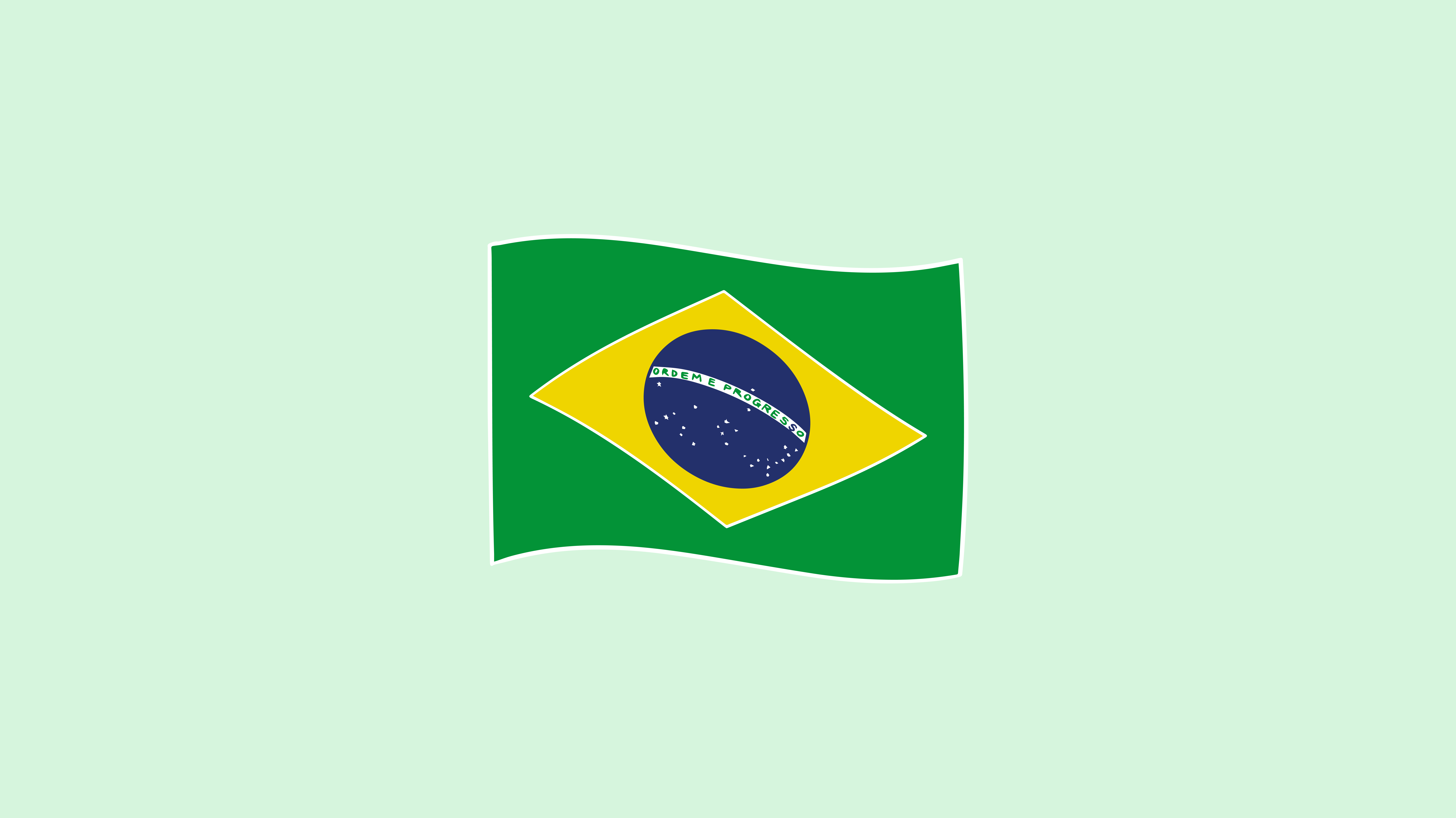 Huge New Gold District Exciting Investors: Brazil Flag Hand-drawn