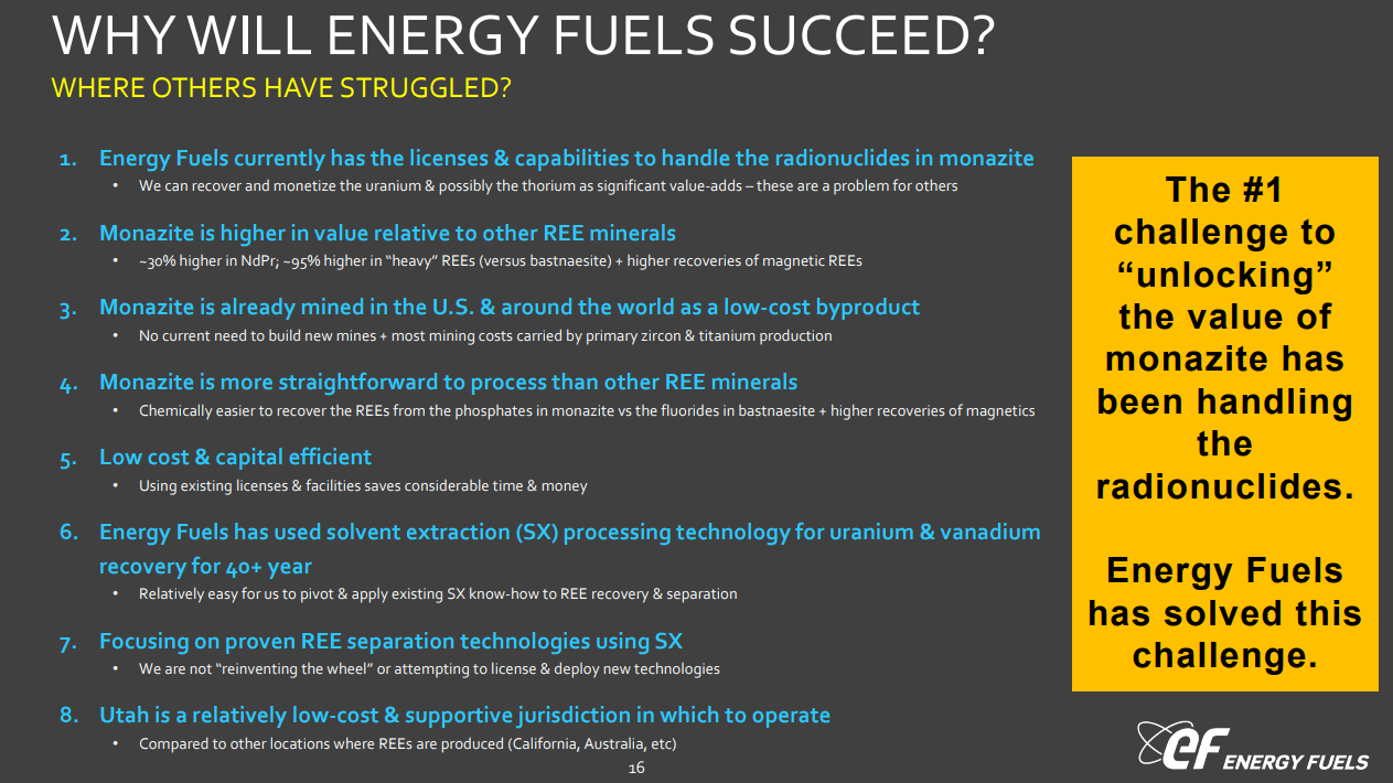 Energy Fuels (NYSE: UUUU) - The US Rare Earths Project That Experts Want a Piece Of