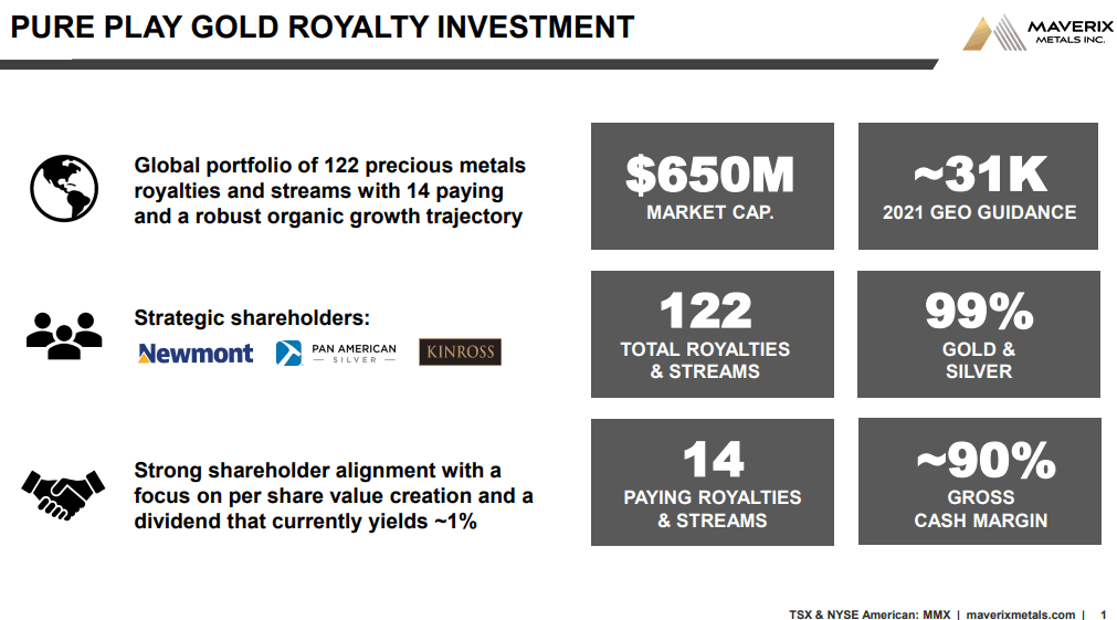 Maverix Metals (MMX) - Cash Generative Deals & Organic Growth
