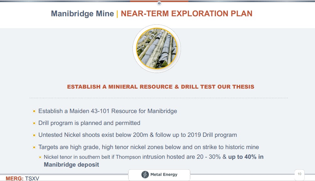 Metal Energy (MERG) - NEW High-Grade Nickel Story