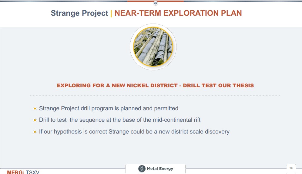 Metal Energy (MERG) - NEW High-Grade Nickel Story