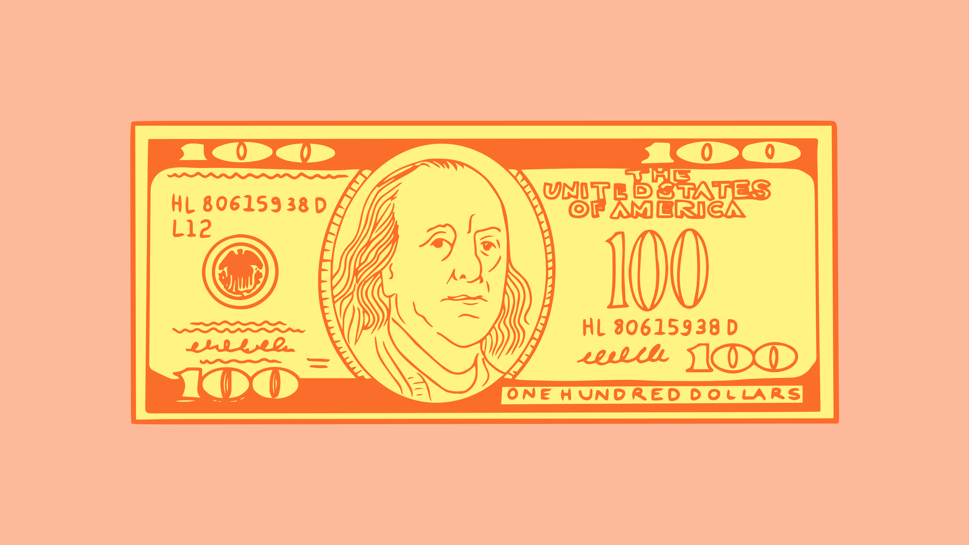 How to invest in stocks for beginners: a simple & easy 7-step guide: cartoon illustrated 100 dollar bill