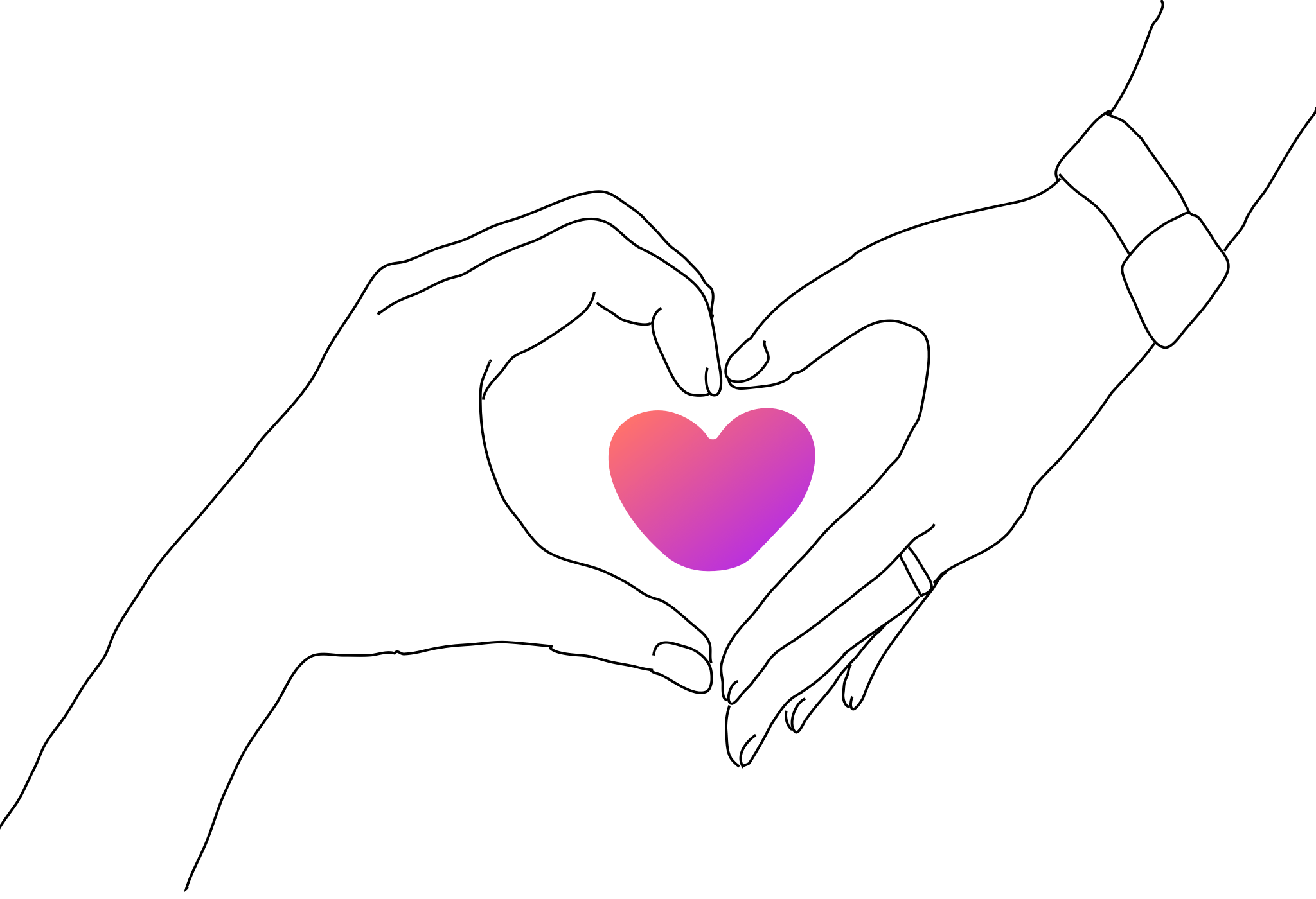 Hands forming heart
