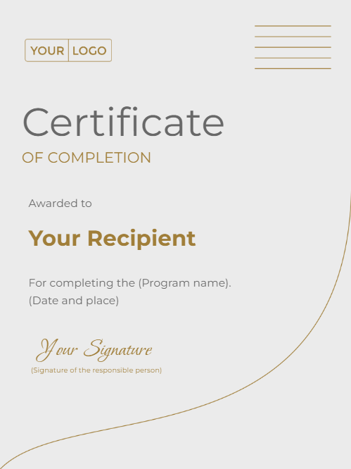 Free Printable Certificate Of Completion : 10 Free Certificate Of Completion Templates The Best Designs For 2023