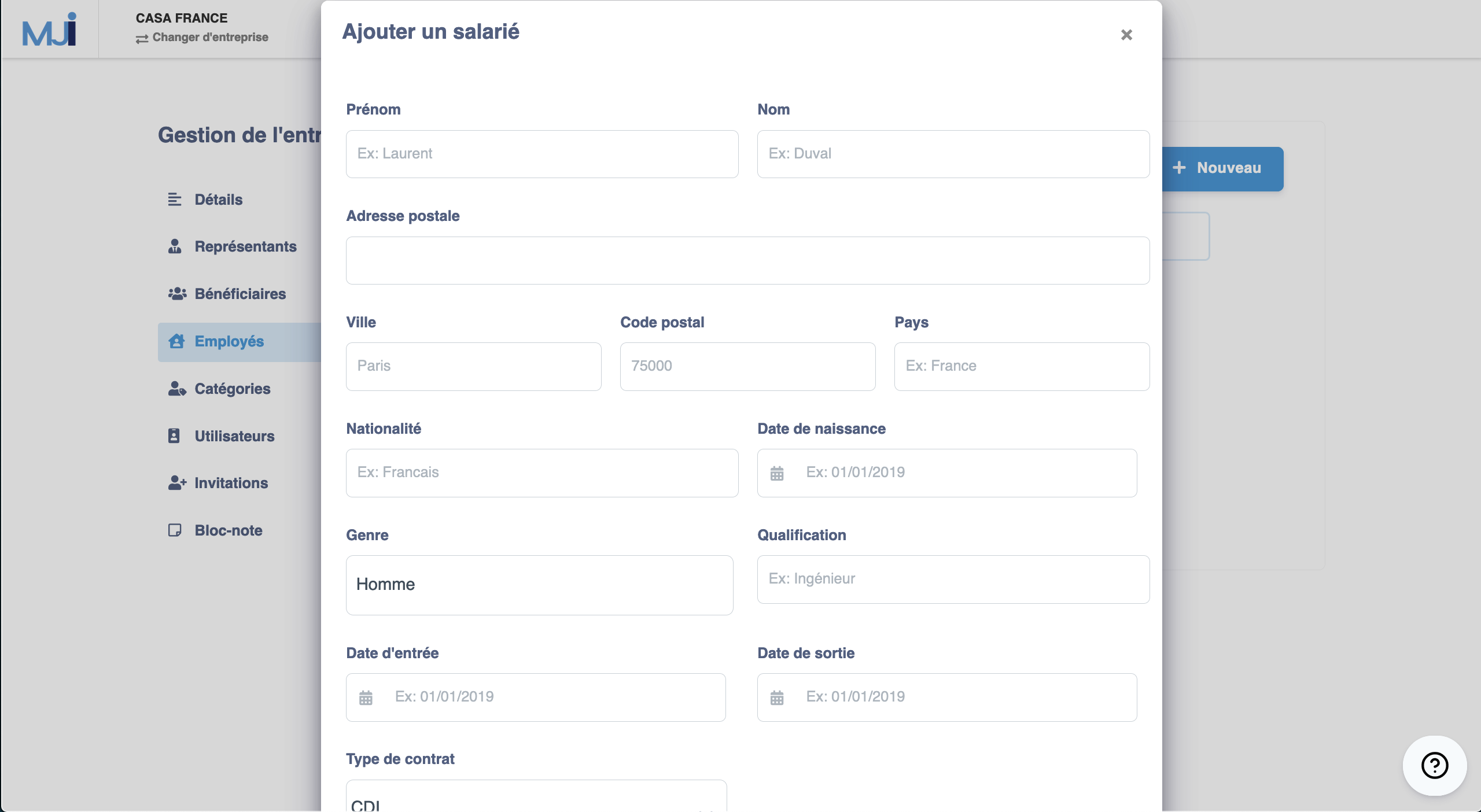 Illustration guide d’utilisation solution MonJuridique.infogreffe