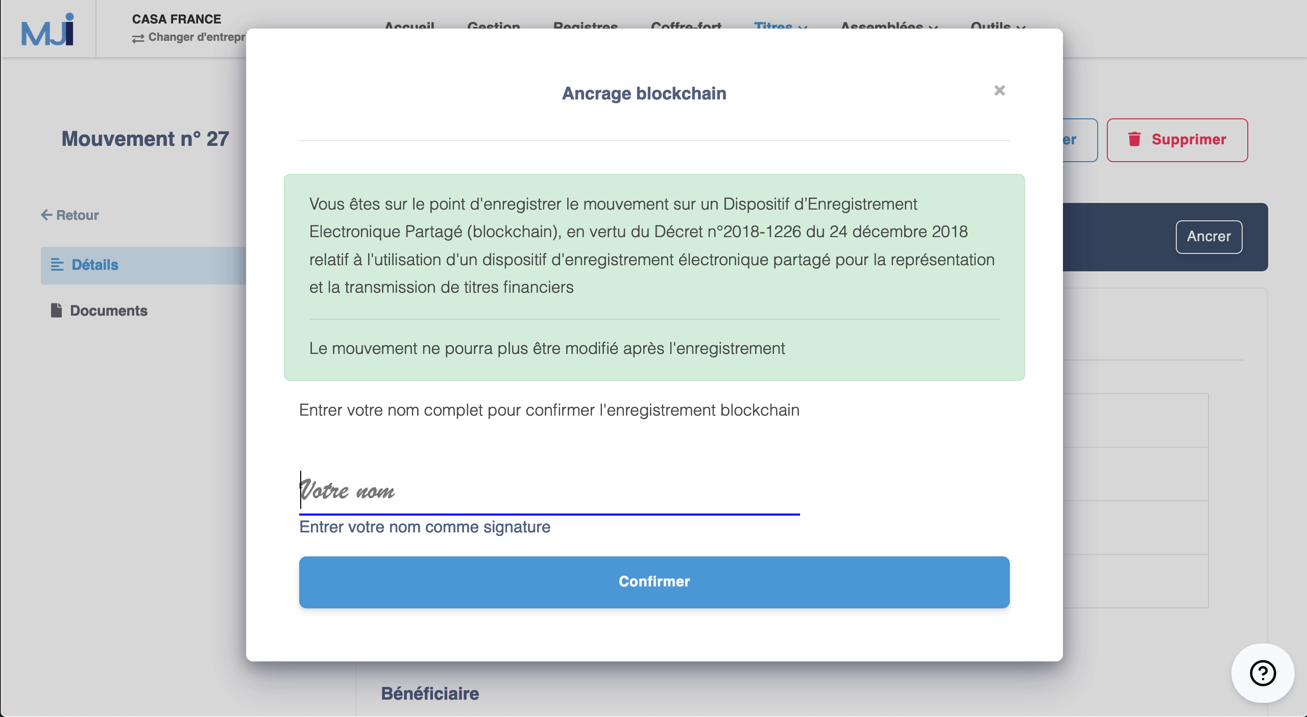 Illustration guide d’utilisation solution MonJuridique.infogreffe