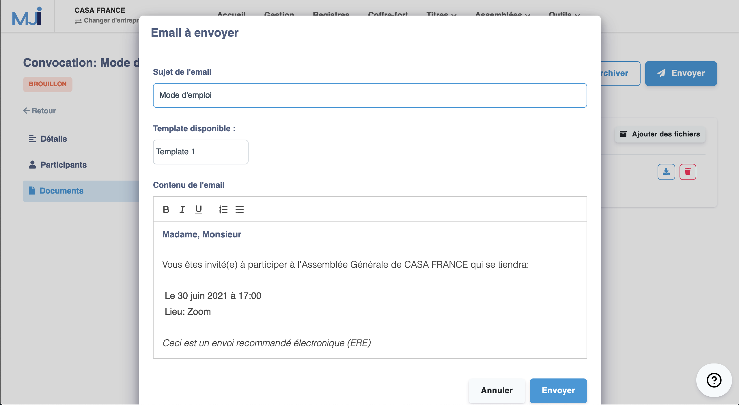 Illustration guide d’utilisation solution MonJuridique.infogreffe