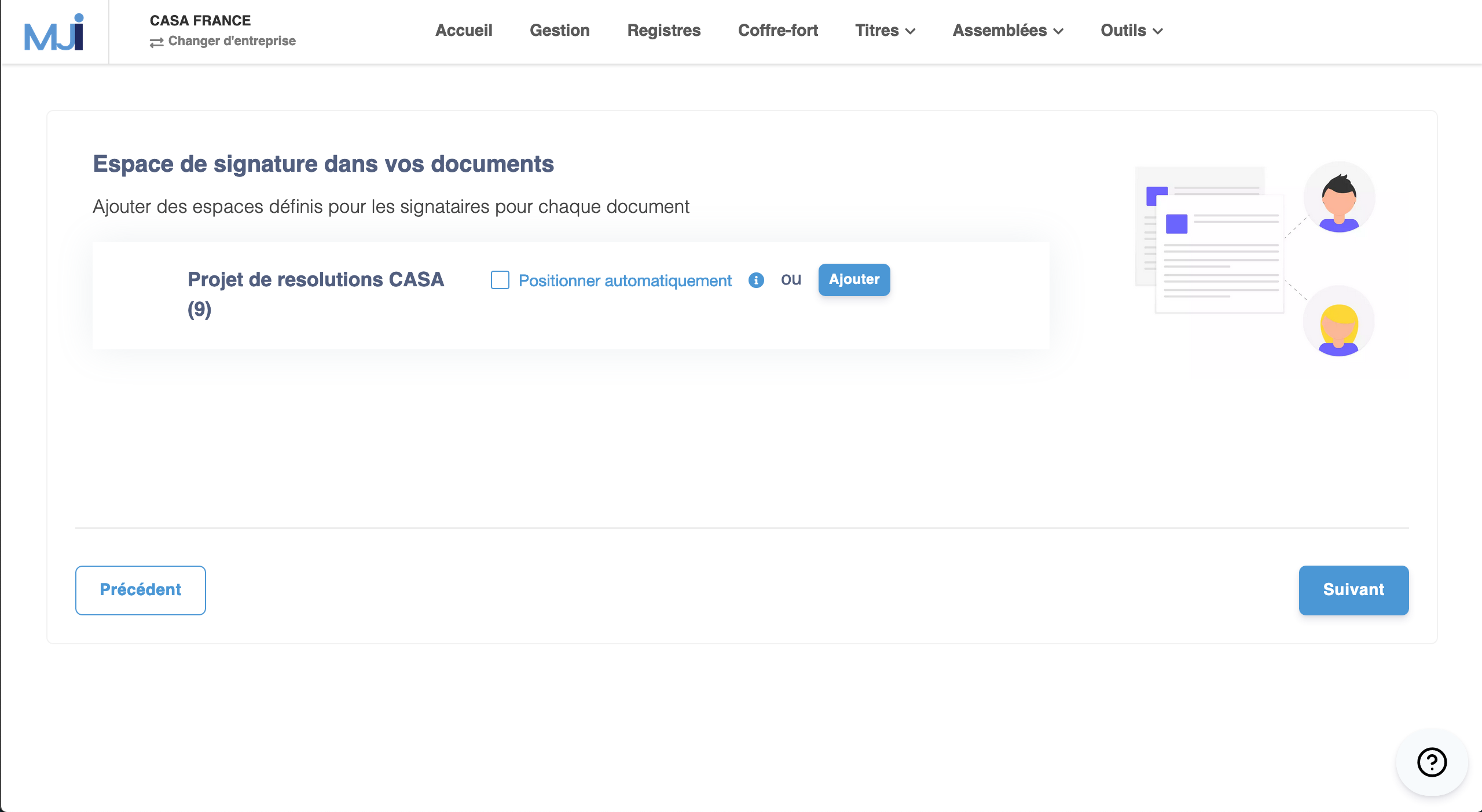Illustration guide d’utilisation solution MonJuridique.infogreffe