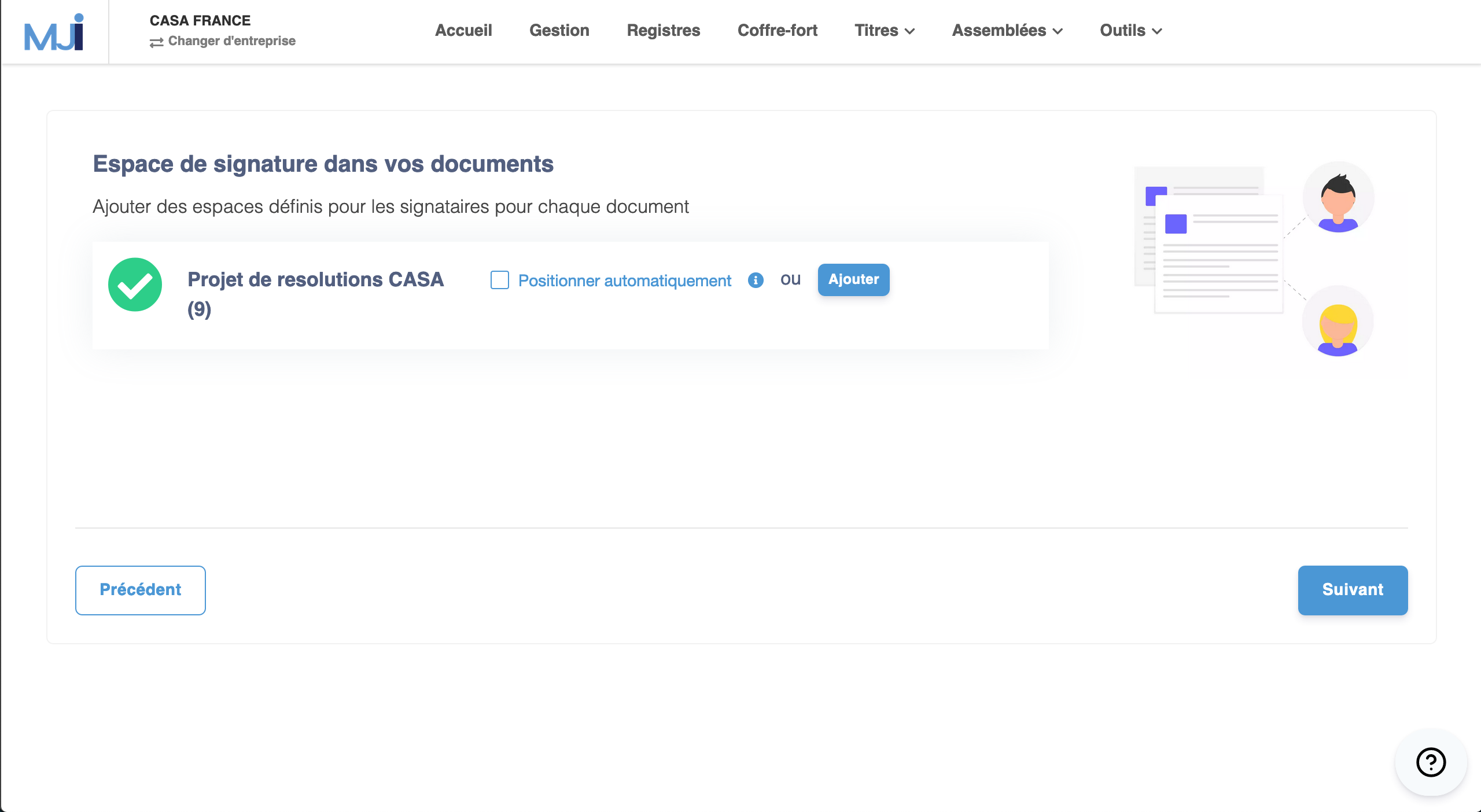 Illustration guide d’utilisation solution MonJuridique.infogreffe