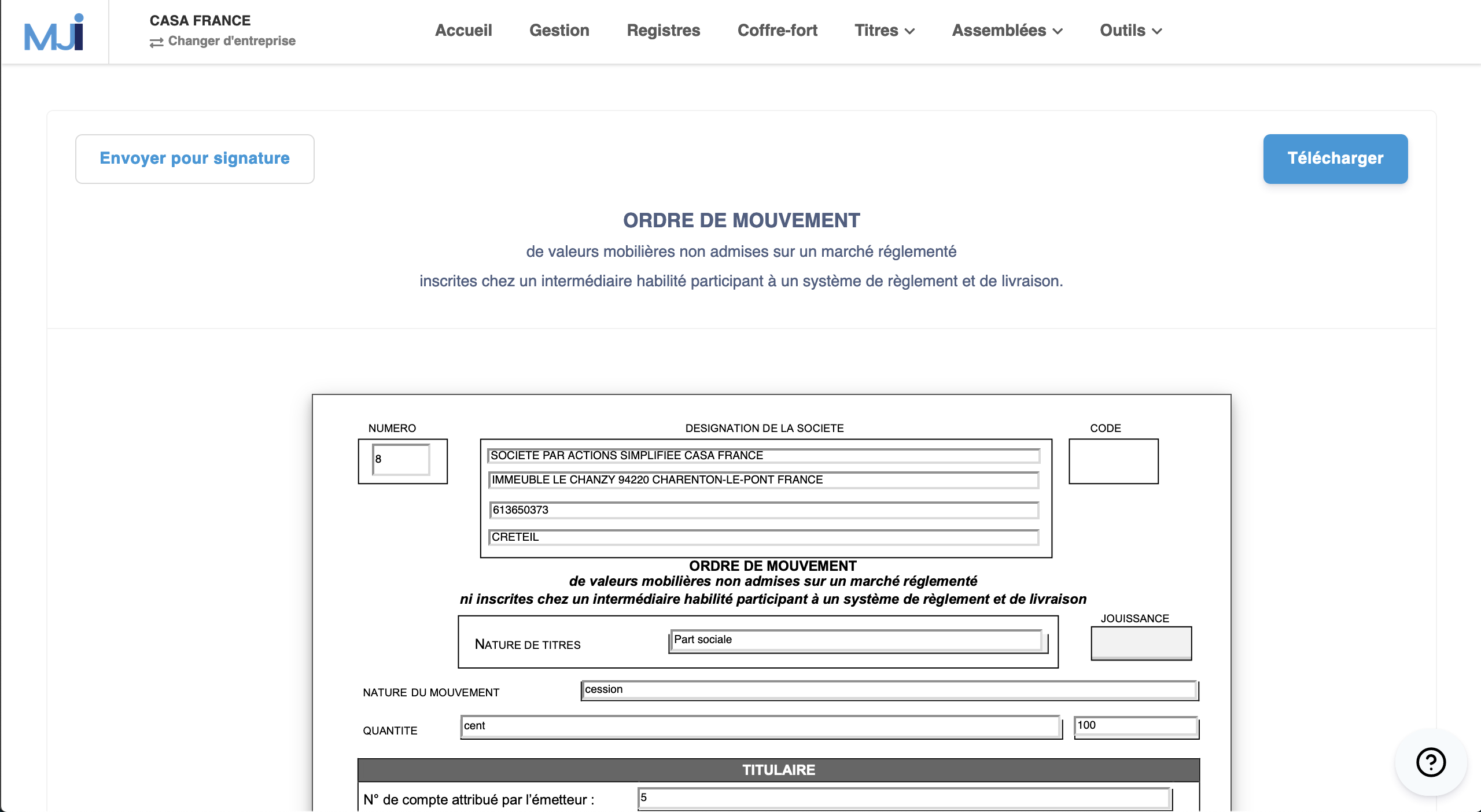 Illustration guide d’utilisation solution MonJuridique.infogreffe