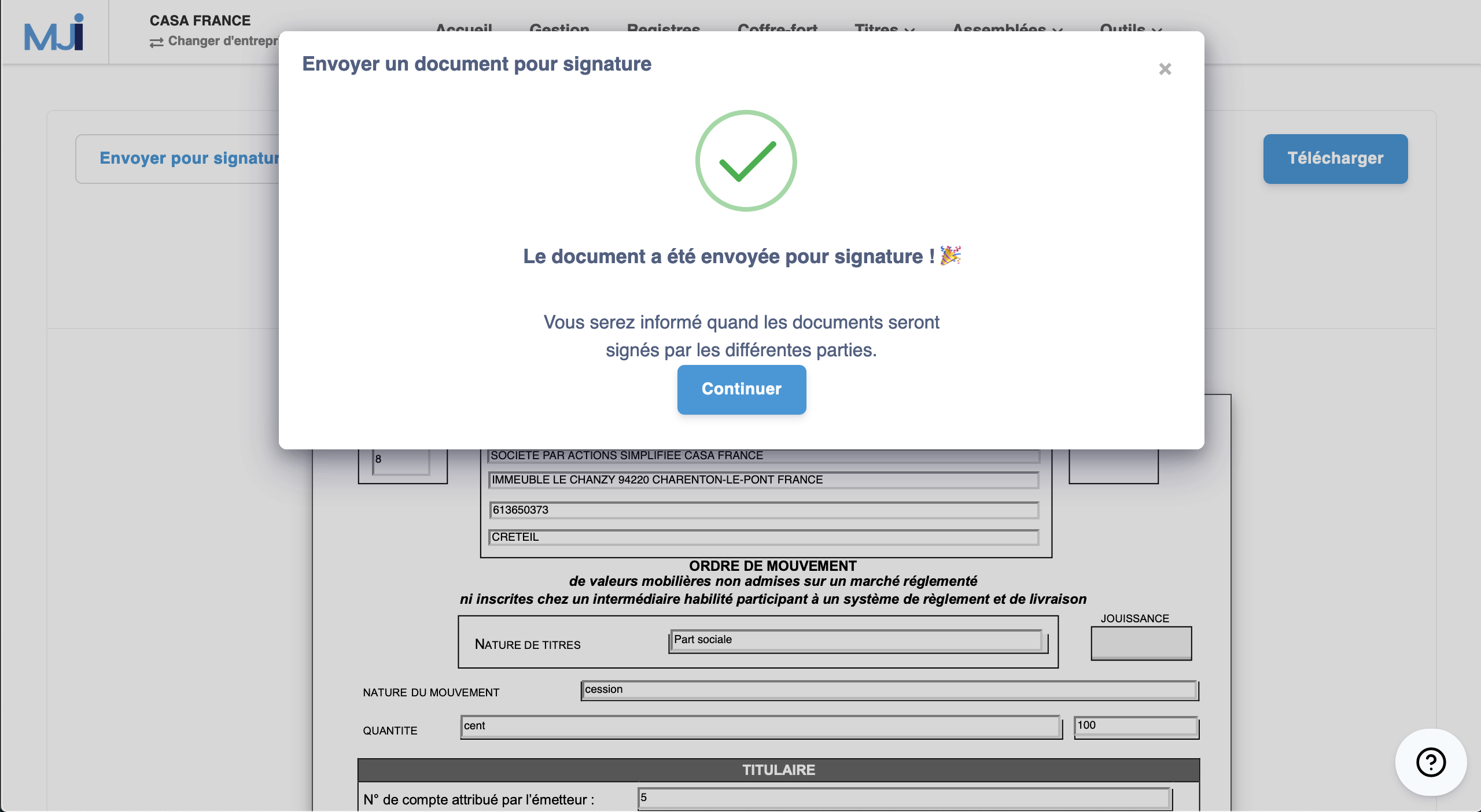 Illustration guide d’utilisation solution MonJuridique.infogreffe
