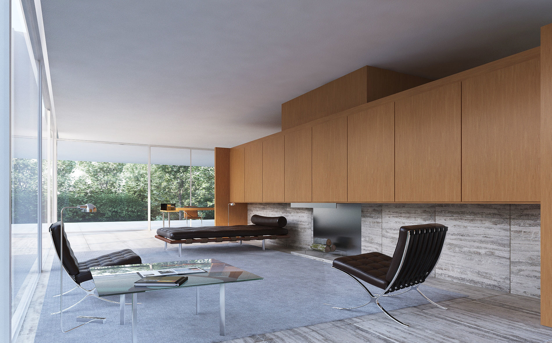 Farnsworth House Living Room
