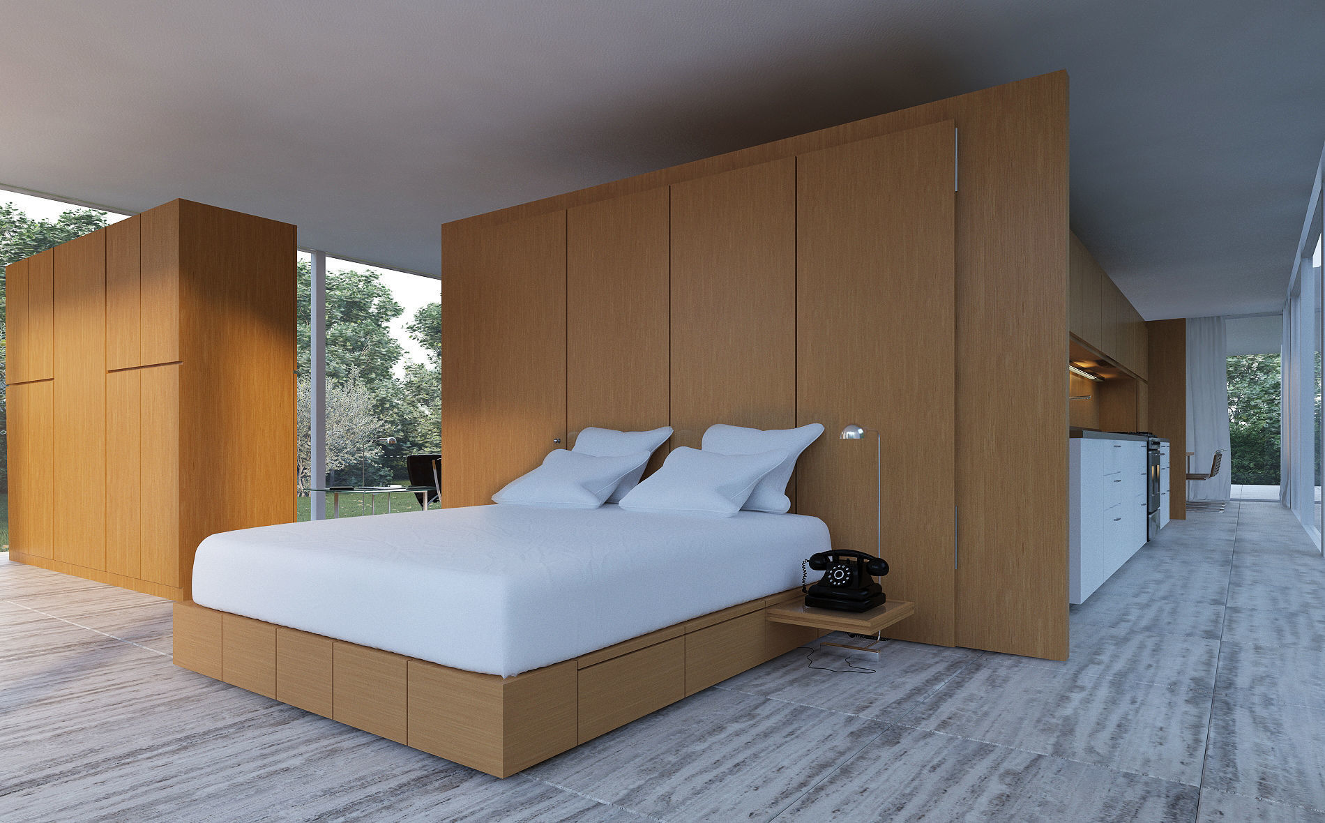 Farnsworth House Bedroom