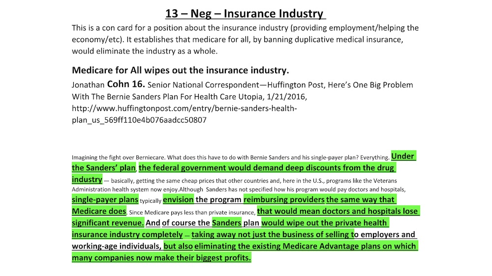 A newsletter example card for Public Forum