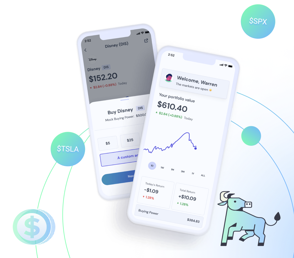 Bloom Investing App for teens preview.