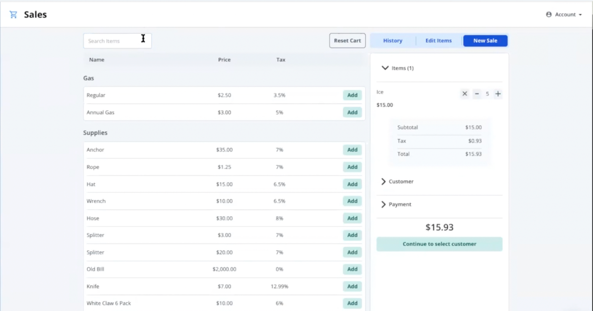Dockwa Marina POS (Point of Sale) Credit Card Charges With a Swipe