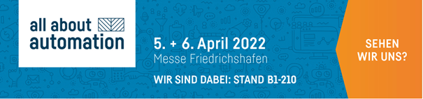 Wir begrüssen Sie gerne an der all about automation in Friedrichshafen!