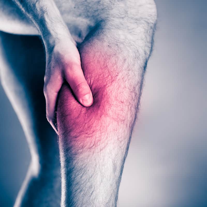 holding leg due to vein disease