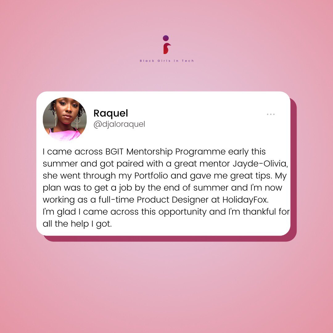 Black Girls In Tech - Mentoring Programme