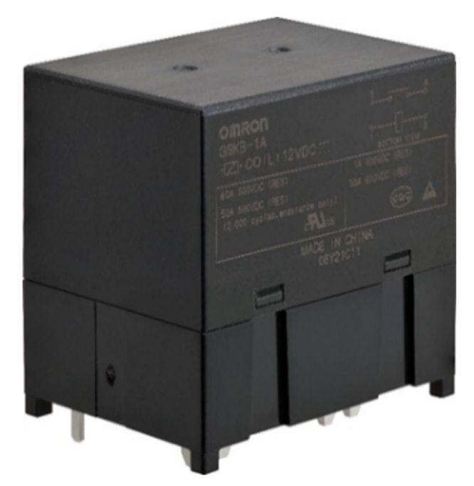 “G9KB” high voltage DC relay supporting 600 VDC / 50A (L 50.5mm x W 37.0mm x H 50.5 mm)