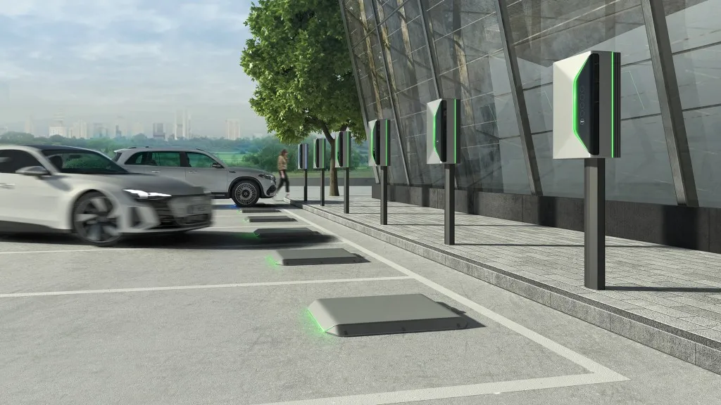 Setup for wireless charging of electric vehicles