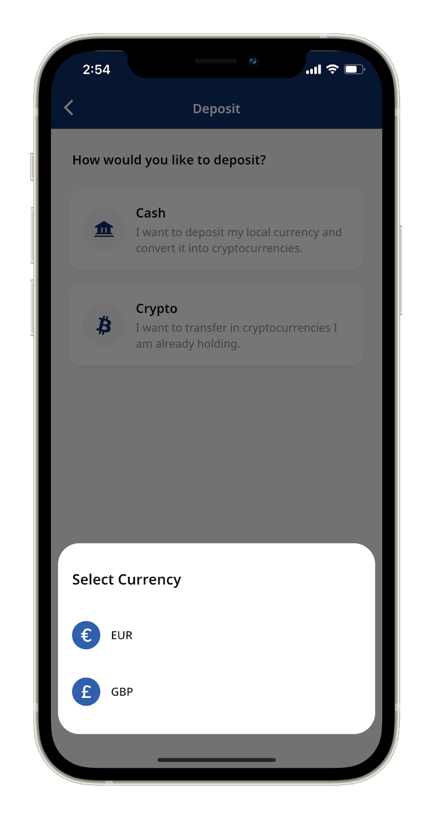 Convert GBP to crypto