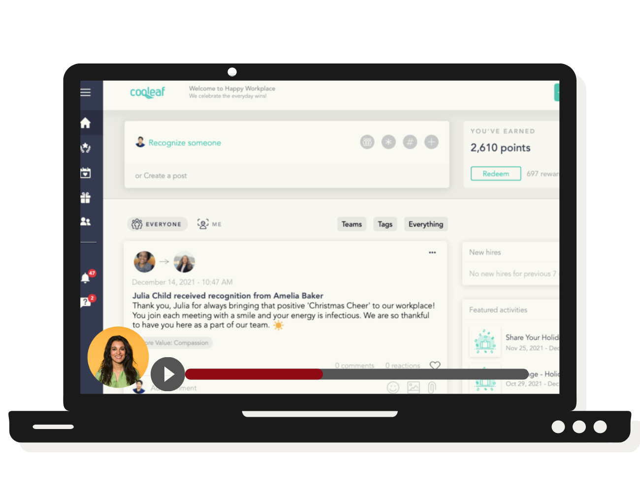 Cooleaf's onboarding process helps you set up your organization and add personalization to your employee experience management platform.