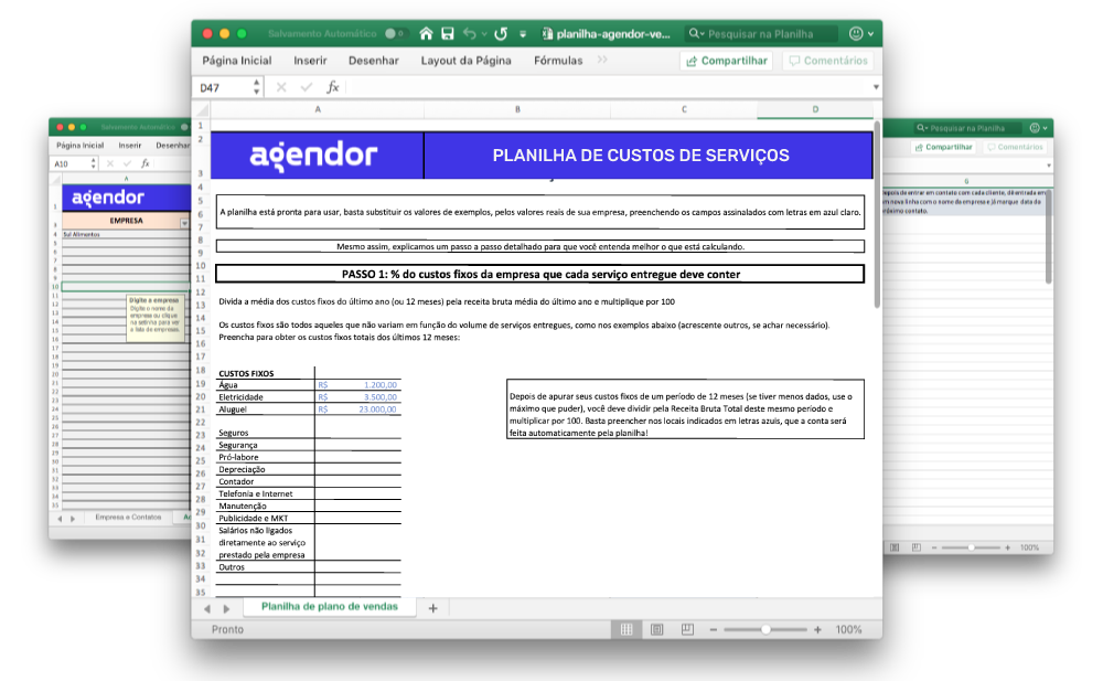 Planilha Grátis de Custos e Precificação de Serviços - Agendor