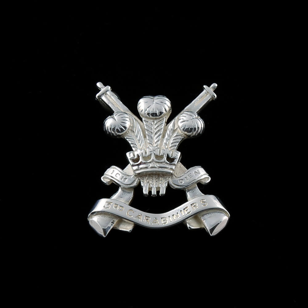 3rd Carabiniers Silver Brooch