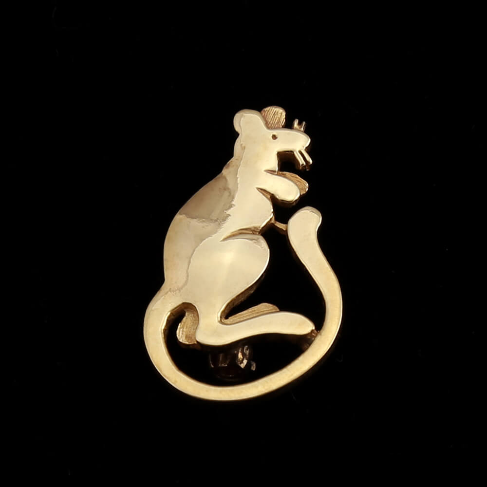 Gold Desert Rat Brooch