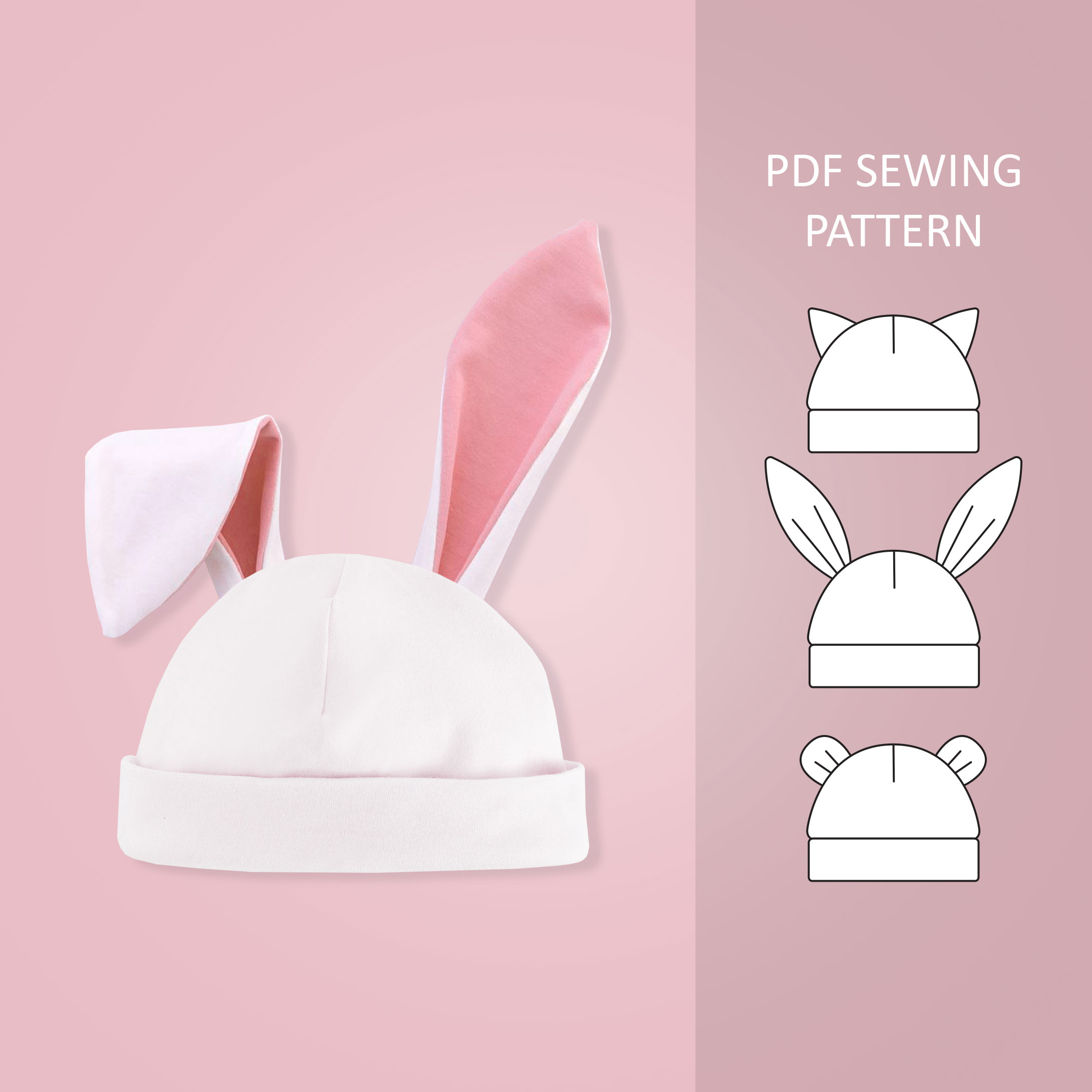 Animal Ear Beanie Baby & Toddler Otter Patterns