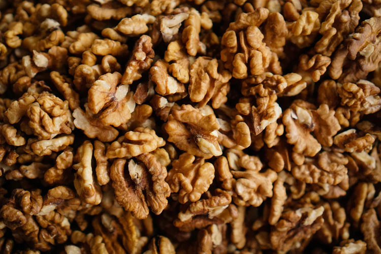 A group of walnuts