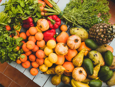 Multiple fruits and vegetables