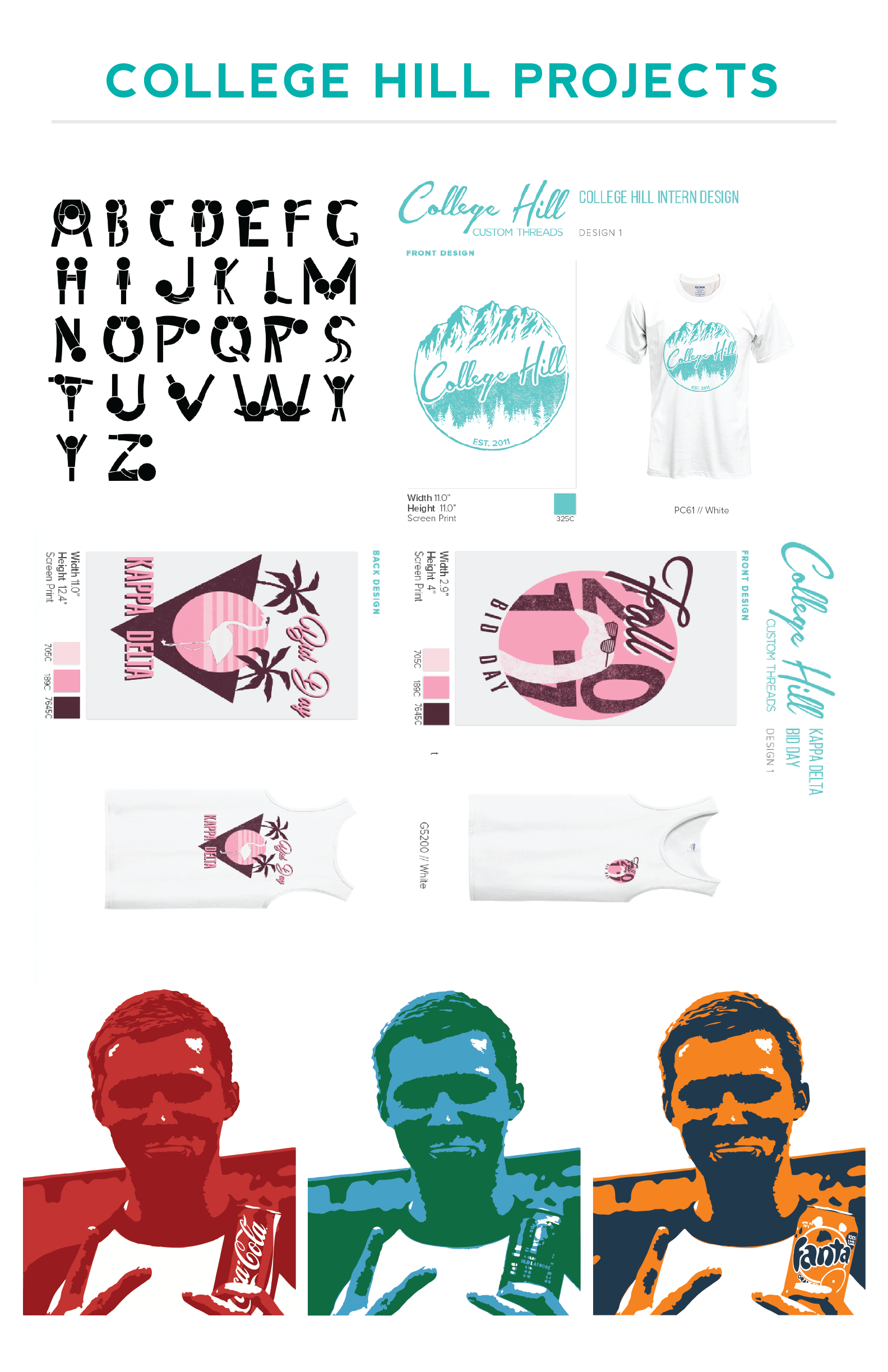 A handful of projects I worked on during my College Hill internship.