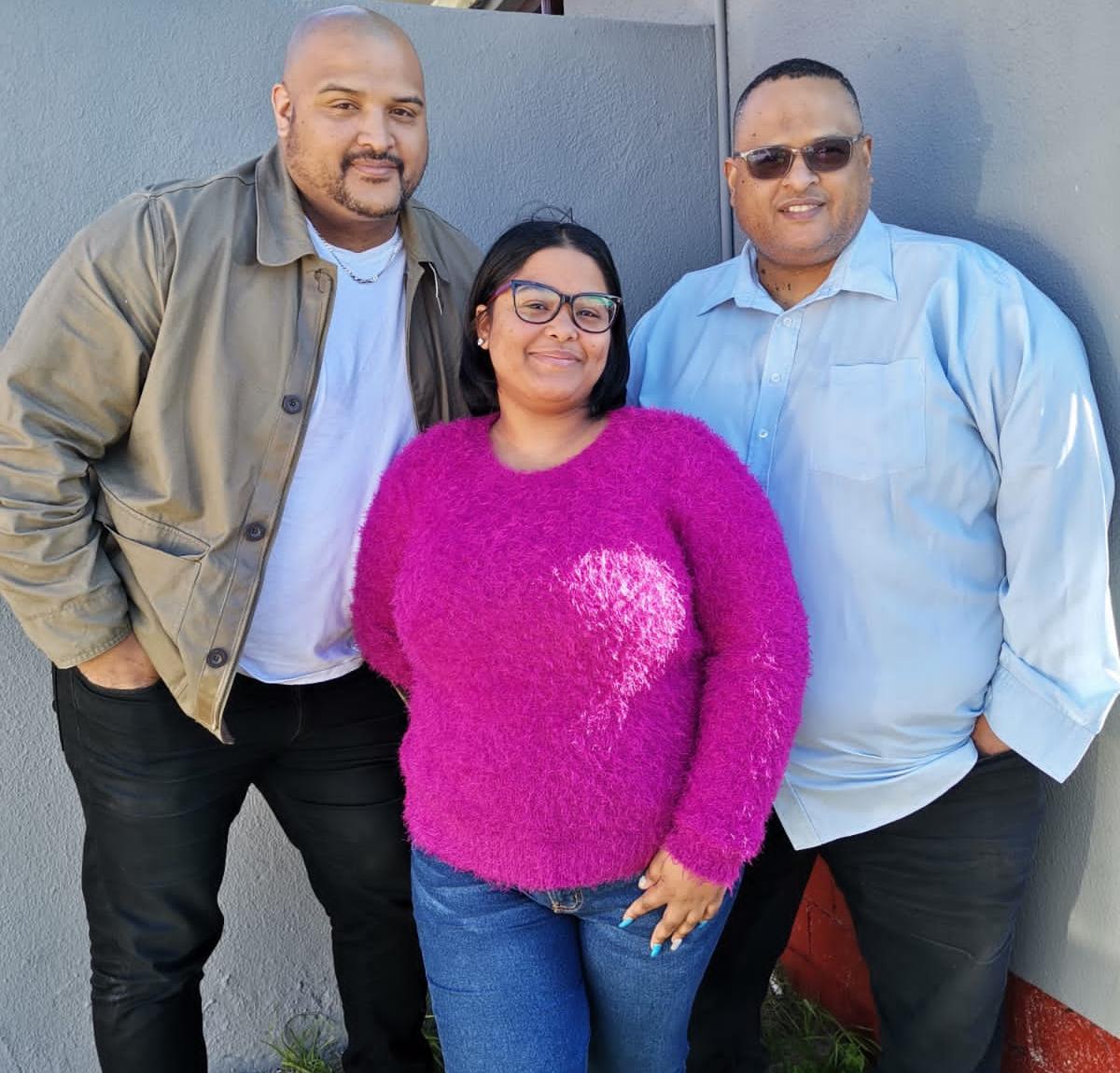 A picture of Darryl, Kiyarah and Clinton Cordon