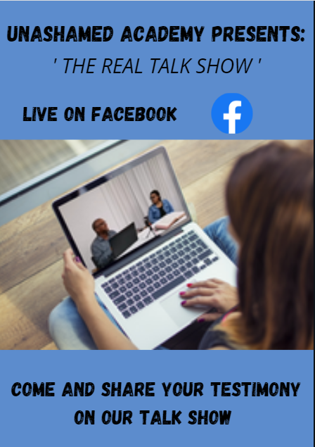 a poster of when Unashamed Academy's talks shows begin