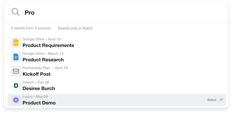 Global Search - Search across tools and files