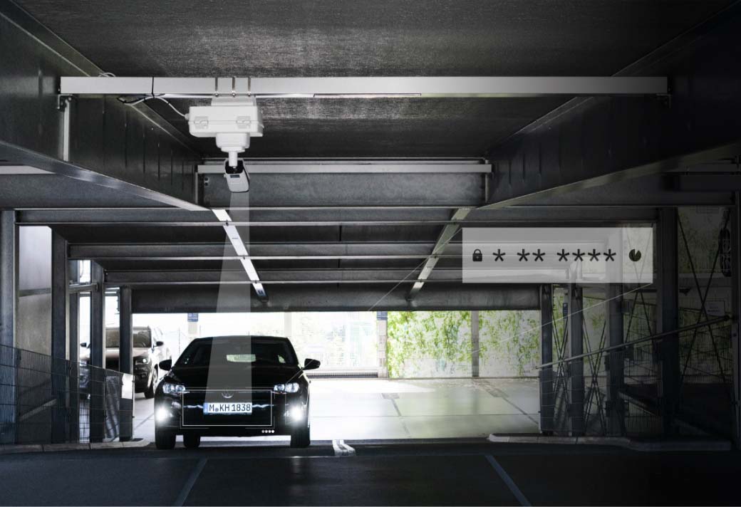 Scanner detects Car driving in